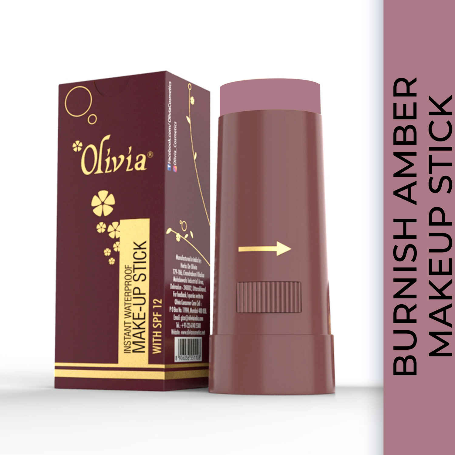 Buy Olivia Makeup Stick Burnish Ambar (15 g) - Purplle