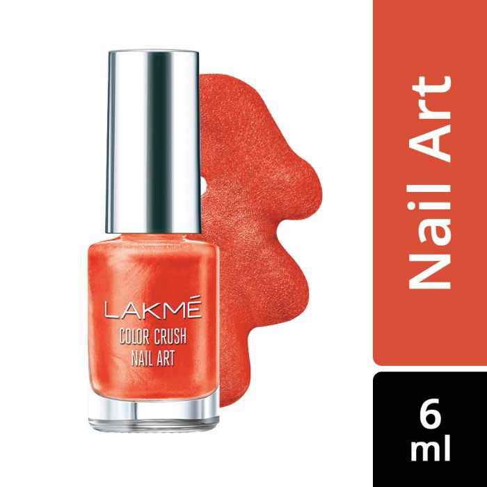 Buy Lakme Color Crush Nail Art - Coral M8 (6 ml) - Purplle