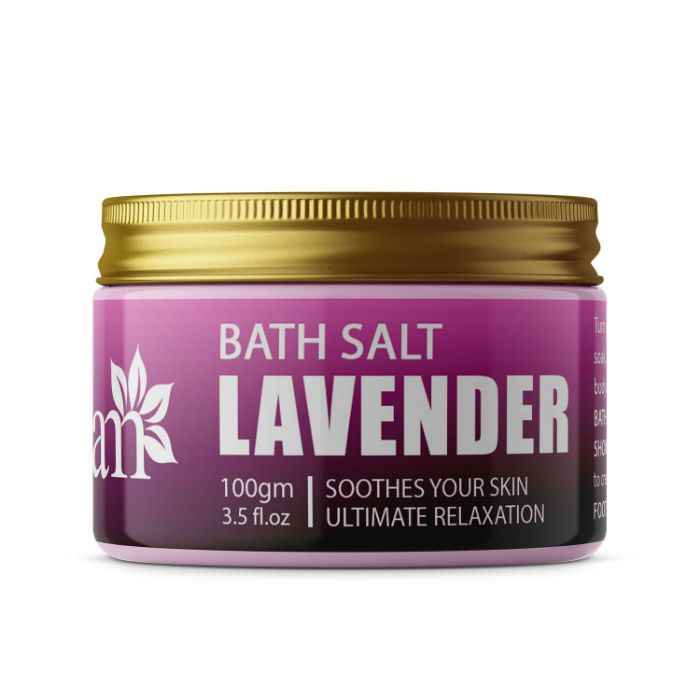 Buy AromaMusk 100% Natural and Mineral Rich Lavender Epsom Bath Salt Body Scrub For Relaxation And Pain Relief, (100 g) - Purplle