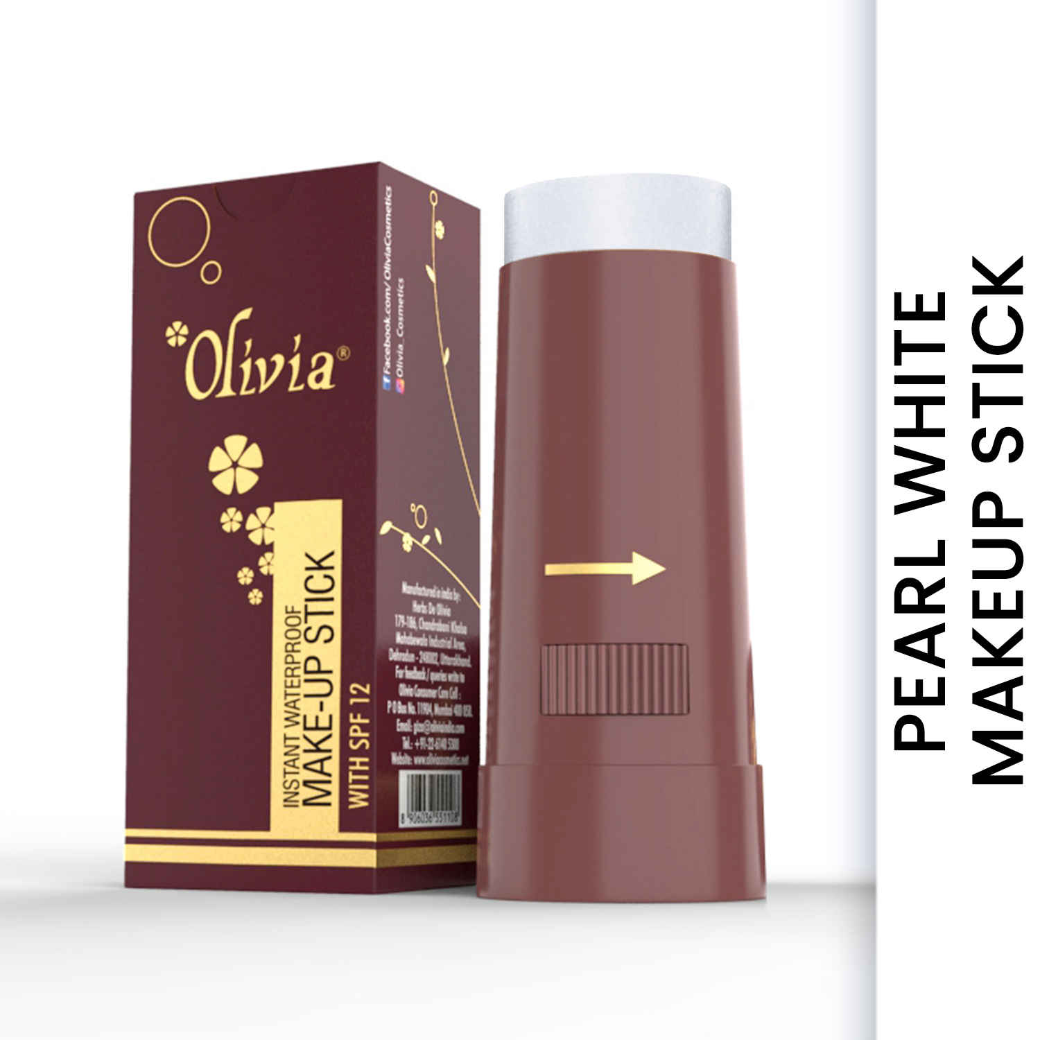 Buy Olivia Makeup Stick Pearl White (15 g) - Purplle