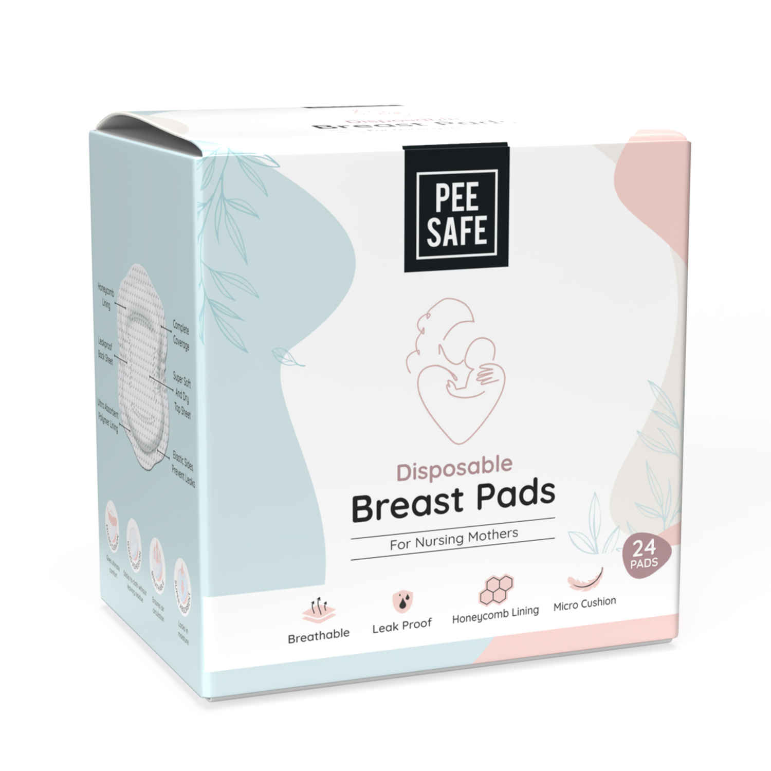 Buy Pee Safe Disposable Breast Pads - Pack of 24 - Purplle