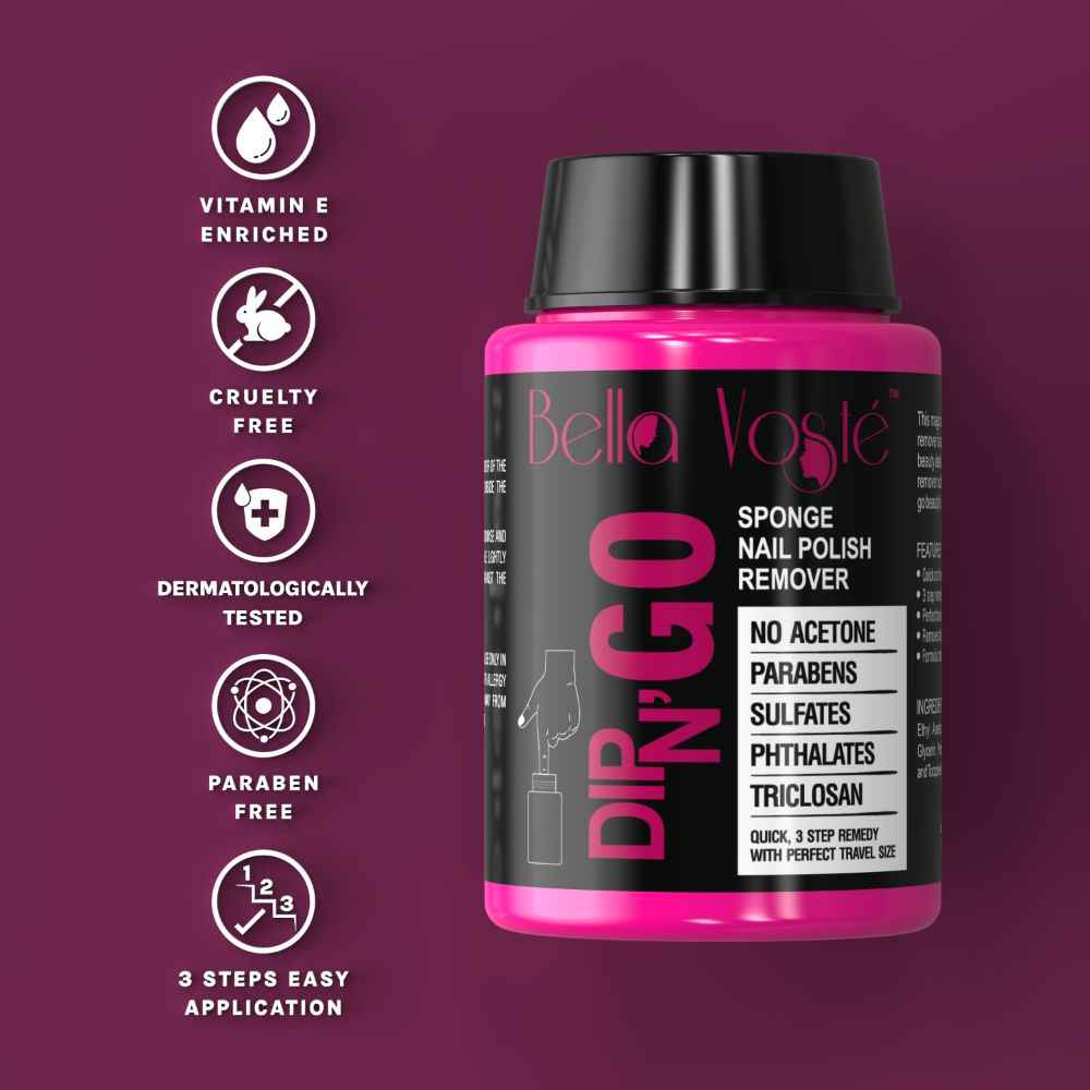 Buy Bella Voste Dip N Go Nail Polish Remover (80 ml) - Purplle