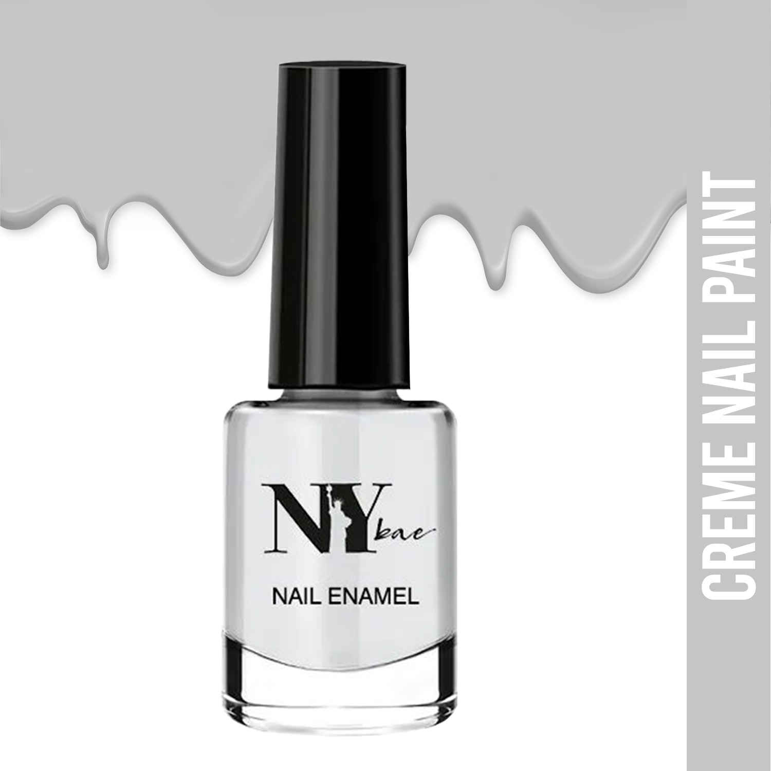 Buy NY Bae Creme Nail Enamel - Hummus 6 (6 ml) | Grey | Rich Pigment | Chip-proof | Long lasting | Quick Drying | Cruelty Free - Purplle