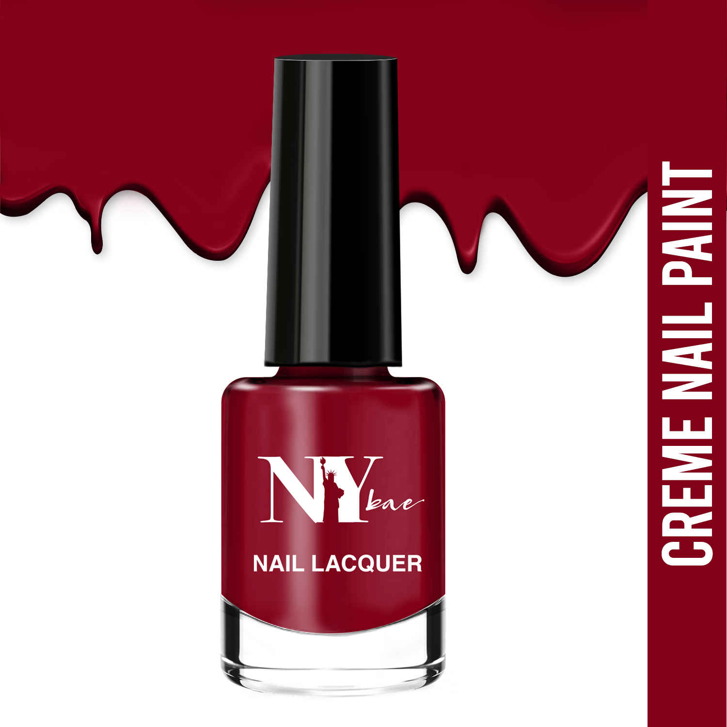 Buy NY Bae Creme Nail Enamel - Waldorf Salad 18 (6 ml) | Red | Smooth Creamy Finish | Rich Colour Payoff | Chip Resistant | Quick Drying | One Swipe Application | Vegan | Cruelty & Lead Free | Non-Toxic - Purplle