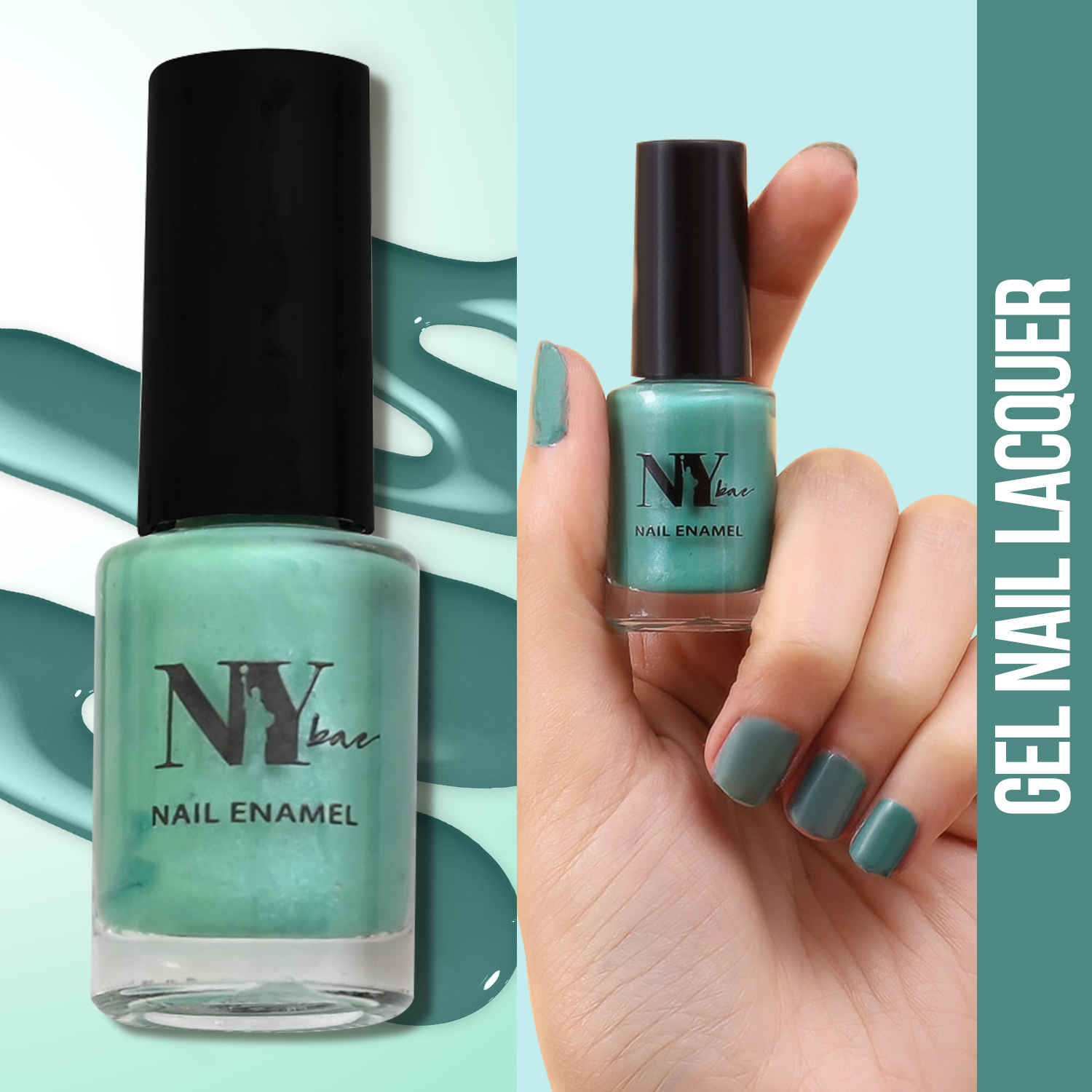 Buy NY Bae Gel Nail Lacquer - Chef Salad 11 (6 ml) | Green | Luxe Gel Finish | Highly Pigmented | Chip Resistant | Long lasting | Full Coverage | Streak-free Application | Cruelty Free | Non-Toxic - Purplle