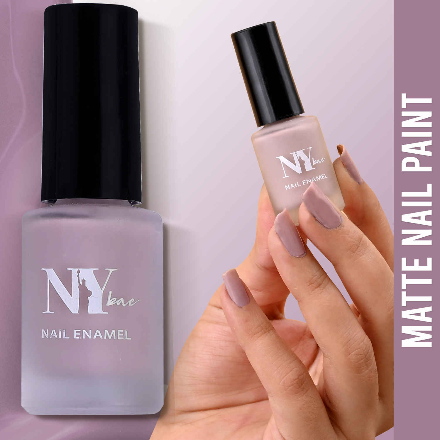 Buy NY Bae Matte Nail Enamel - Pasta Primavera 14 (6 ml) | Purple Pink | Luxe Matte Finish | Highly Pigmented | Chip Resistant | Long lasting | Full Coverage | Streak-free Application | Vegan | Cruelty Free | Non-Toxic - Purplle