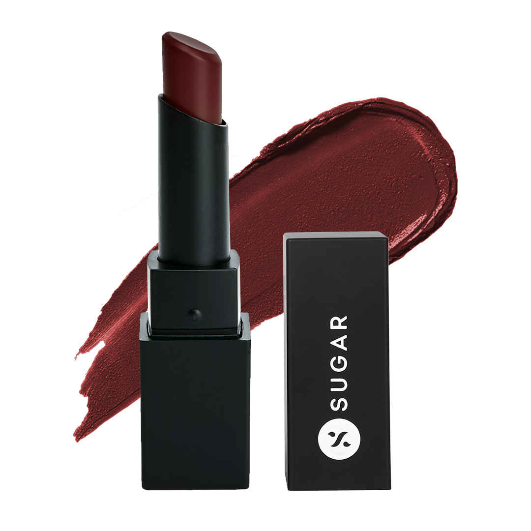 Buy SUGAR Cosmetics Nothing Else Matter Longwear Lipstick for Women | Lasts Up To 8+ Hours| Enriched with Vitamin E | 100% Vegan | 3.2gm - 34 Brownie Point - Purplle