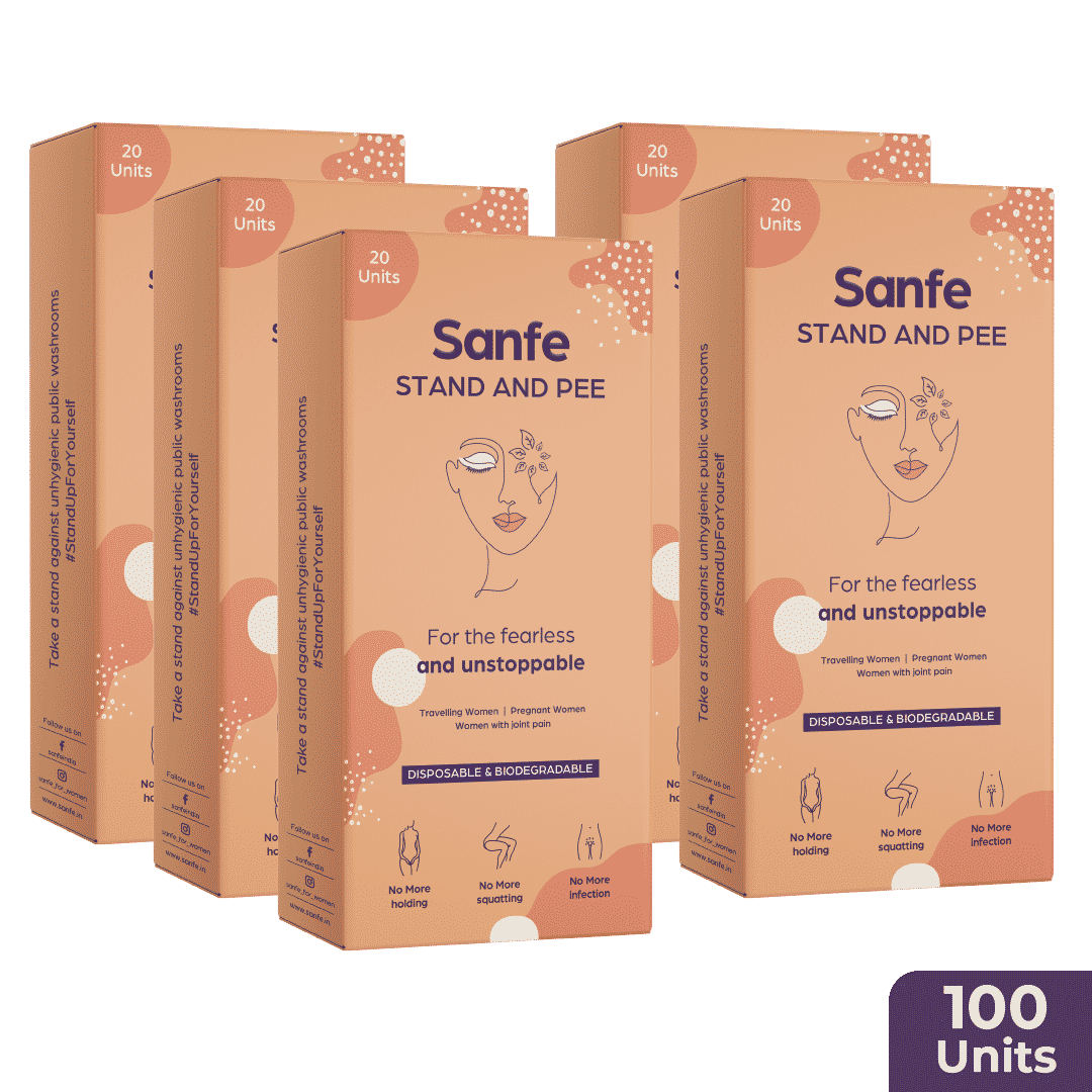 Buy Sanfe Stand and Pee Disposable Female Urination Device For Women - 100 Funnels # SFUD010 - Purplle