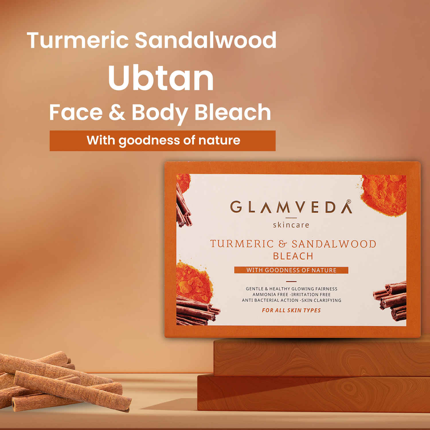 Buy Glamveda Turmeric & Sandalwood Bleach (250 g) - Purplle