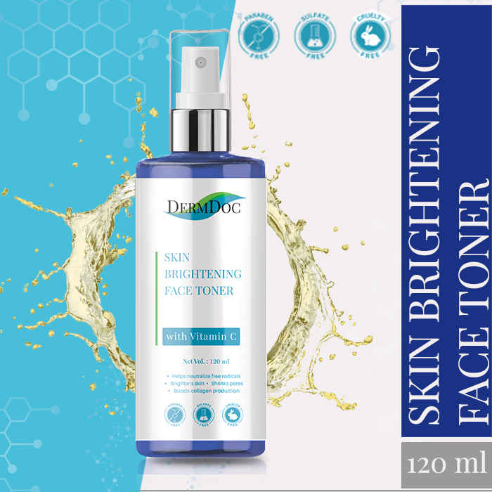 Buy DermDoc Skin Brightening Toner with Vitamin C (120 ml) - Purplle