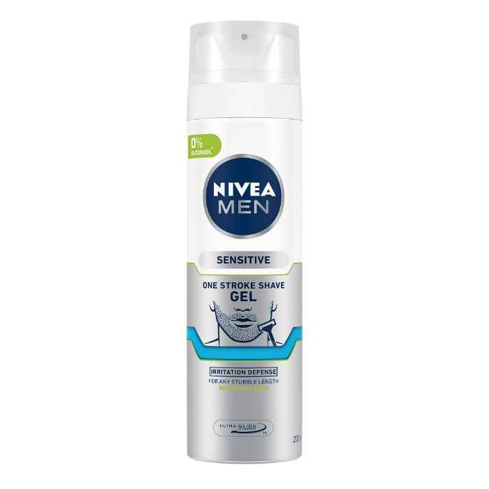 Buy Nivea Men Sensitive One Stroke Shave Gel (200 ml) - Purplle
