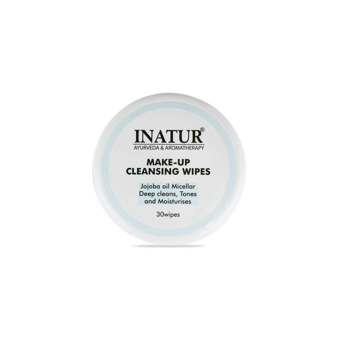 Buy Inatur Jojoba Oil Micellar Make-Up Cleansing Wipes 30 Pcs - Purplle