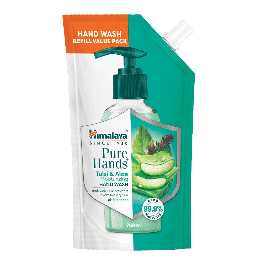 Buy Himalaya Pure Hands Moisturizing Tulsi & Aloe 750 ml Refill Pack - Purplle