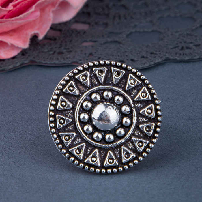 Buy Queen Be Oxidised Tribal Tattoo Cocktail Ring - Purplle