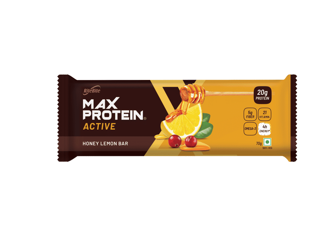 Buy Rite Bite Max Protein Active Honey Lemon Bar - Pack of 3 (70g x 3) - Purplle