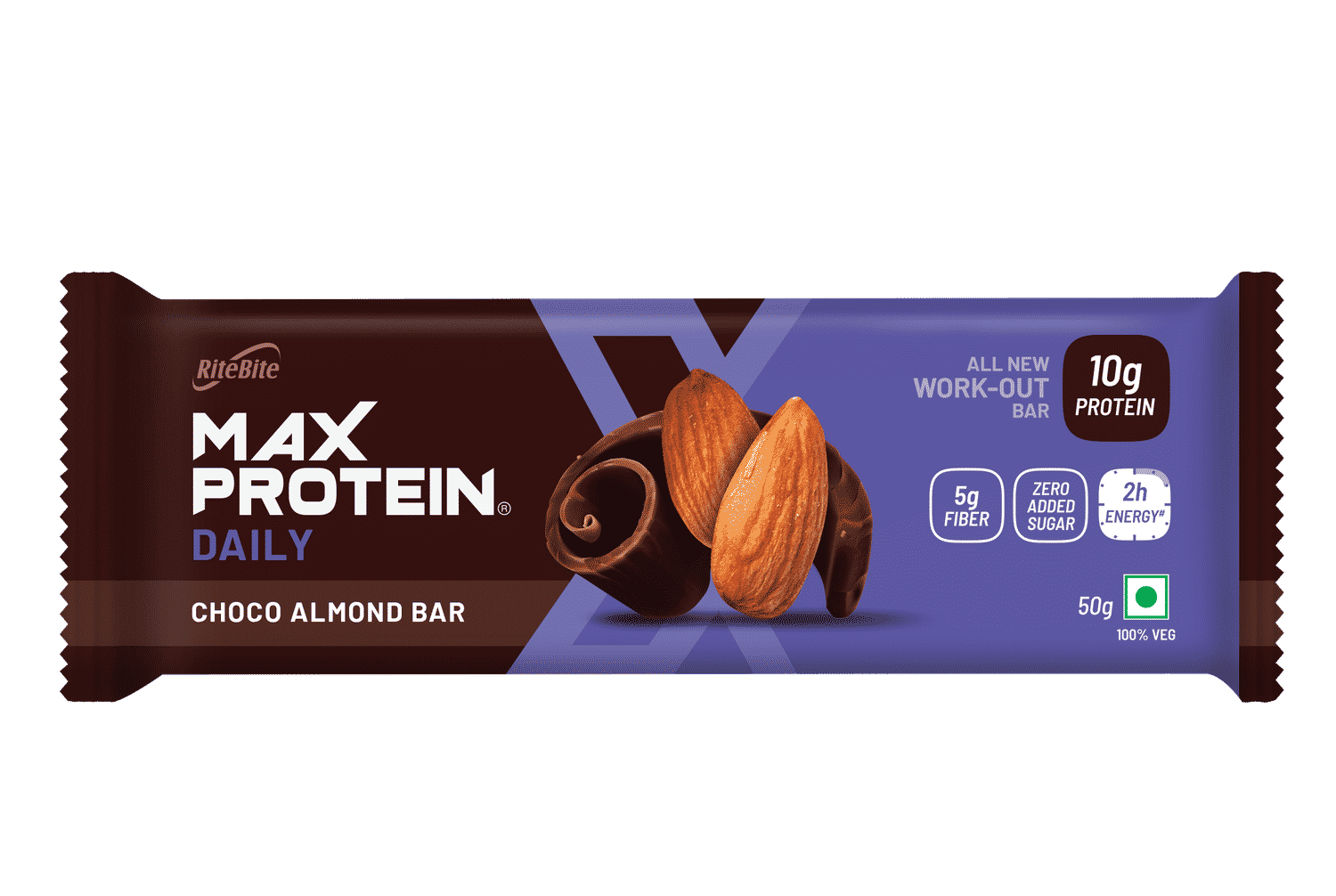 Buy Rite Bite Max Protein Daily Choco Almond Bars - Pack of 12 (50g x 12) ( 600 g) - Purplle