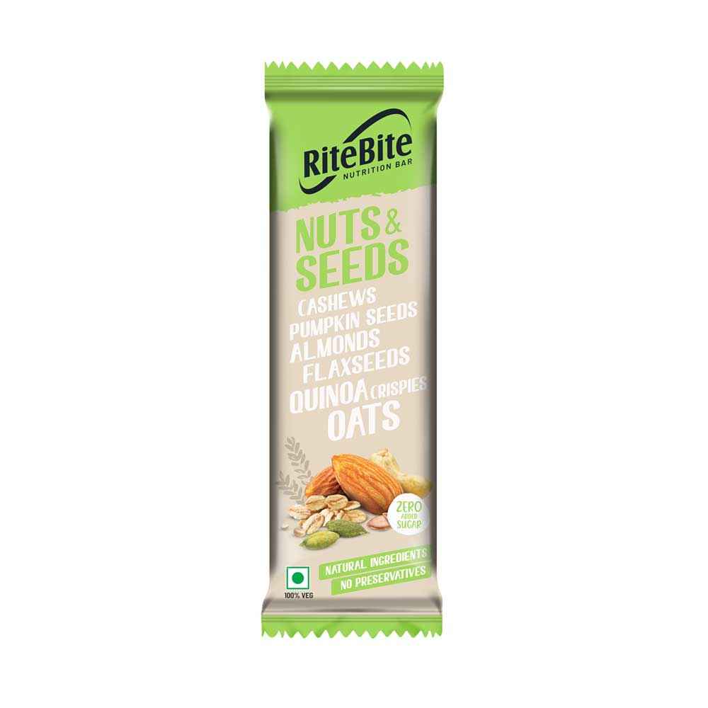 Buy Rite Bite Nuts & Seeds Bar - Pack of 6 ( 35 g) - Purplle