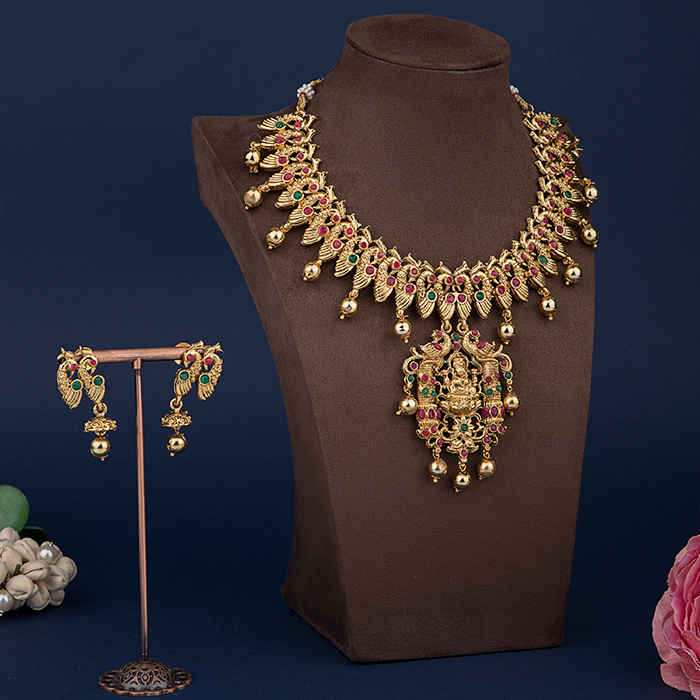 Buy Queen Be Goddess Temple Necklace Set - Purplle