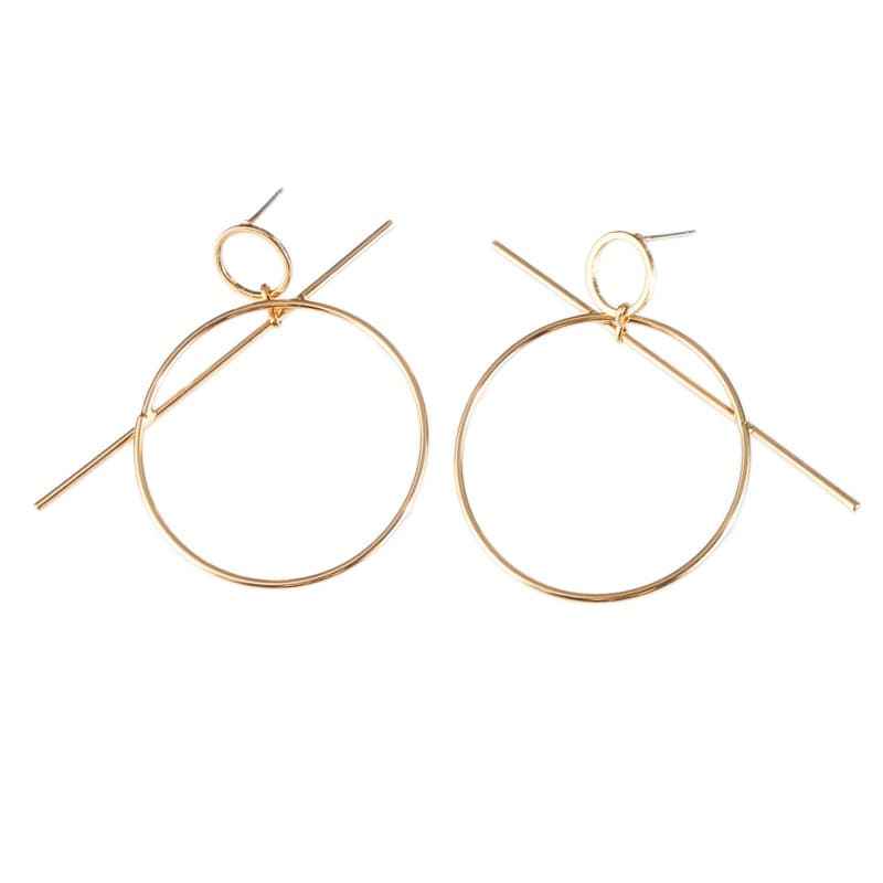 Buy Femnmas Designer Hoop Cross Earrings - Purplle