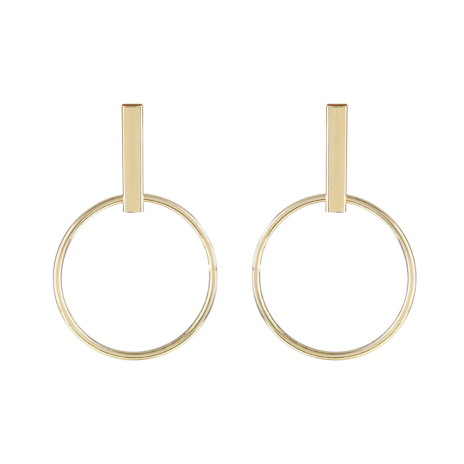 Buy Femnmas Golden Loop Earrings For Girls - Purplle