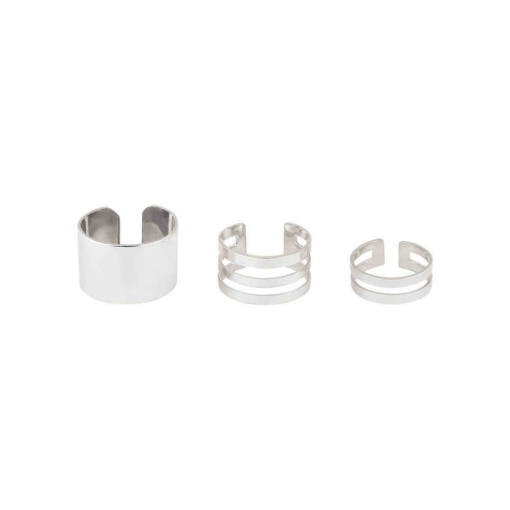 Buy Femnmas Silver Party Ring Set For Girls - Purplle