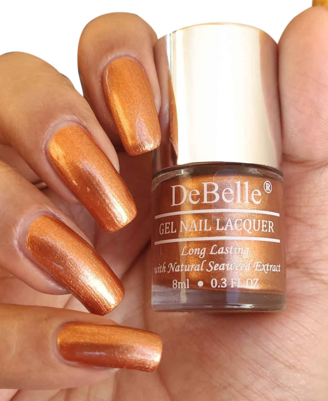 Buy DeBelle Gel Nail Lacquer Metallic Rustique Copper - Rose Gold Copper, (8 ml) - Purplle