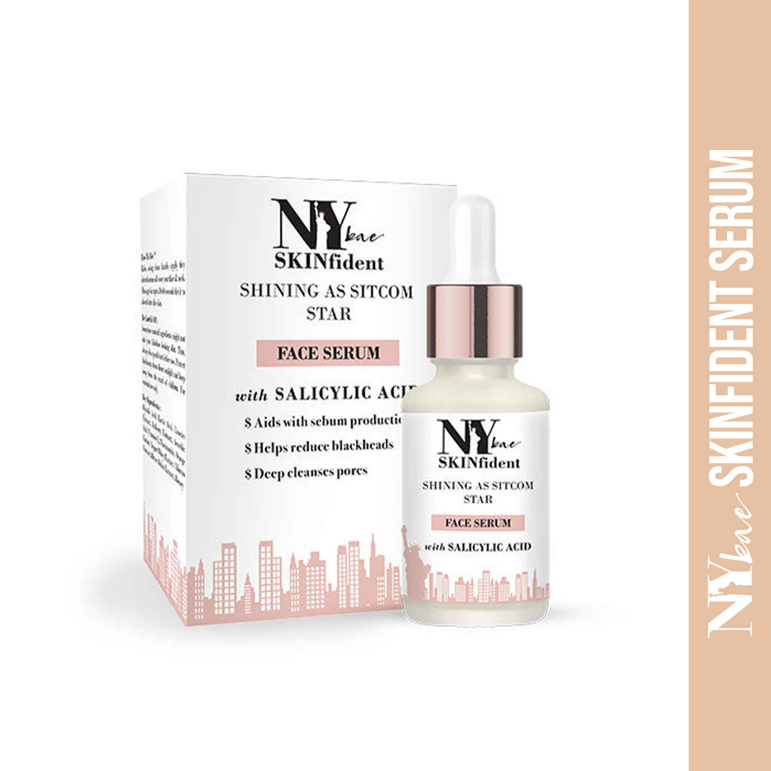 Buy NY Bae SKINfident Shining as a Sitcom Star Face Serum with Salicylic Acid (30 ml) - Purplle