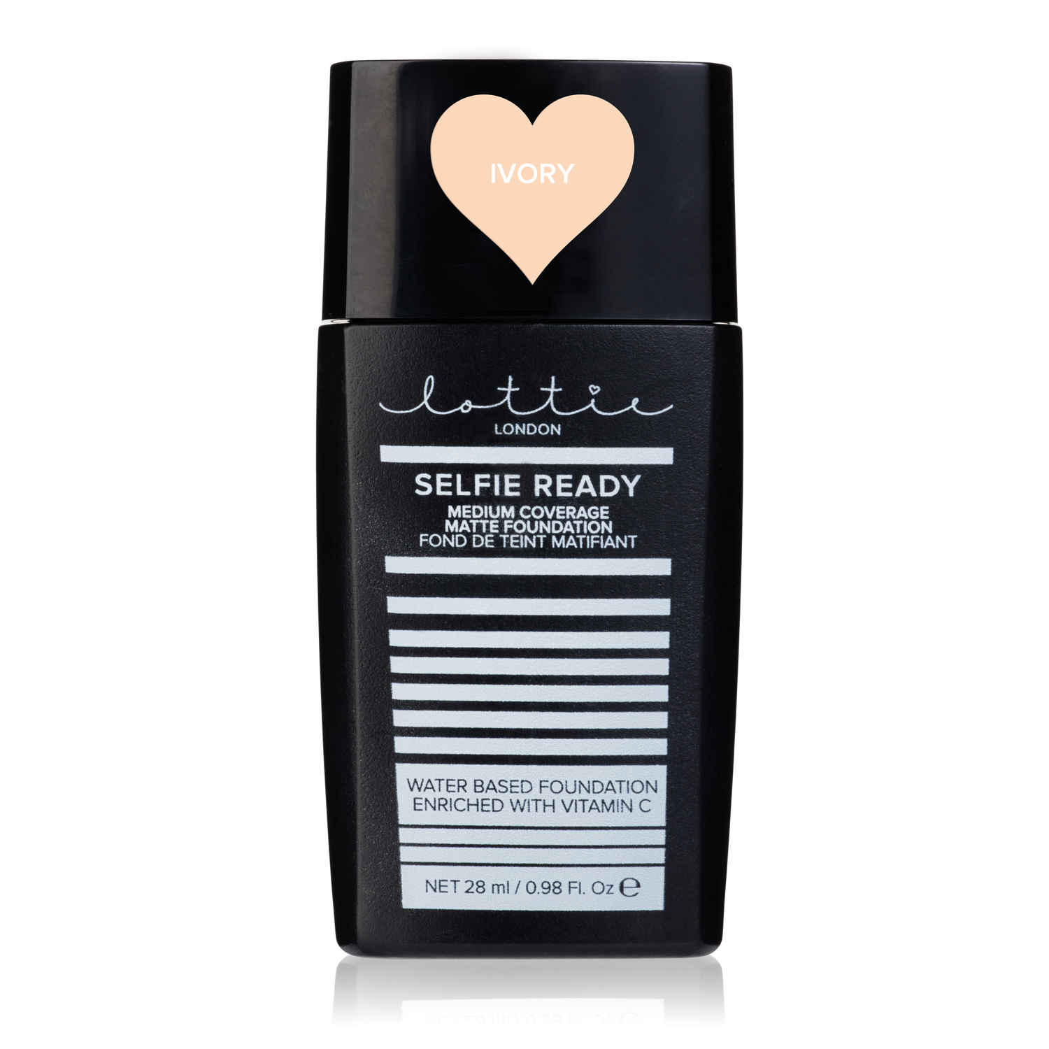 Buy Lottie London Selfie Ready Foundation- Medium Coverage Matte Foundation Ivory (28 ml) - Purplle