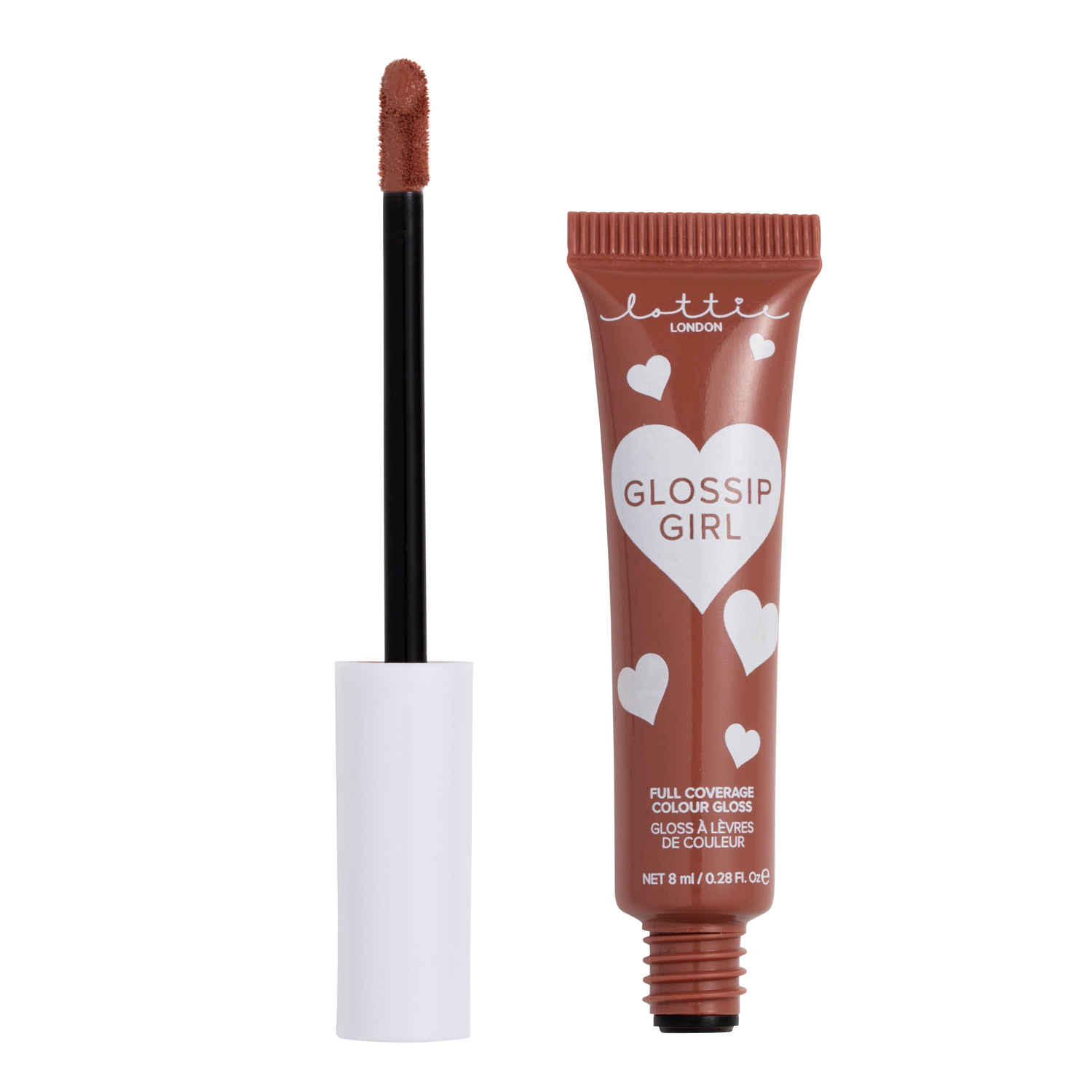 Buy Lottie London Glossip Girl- Colour Lip Gloss Bare (8 ml) - Purplle