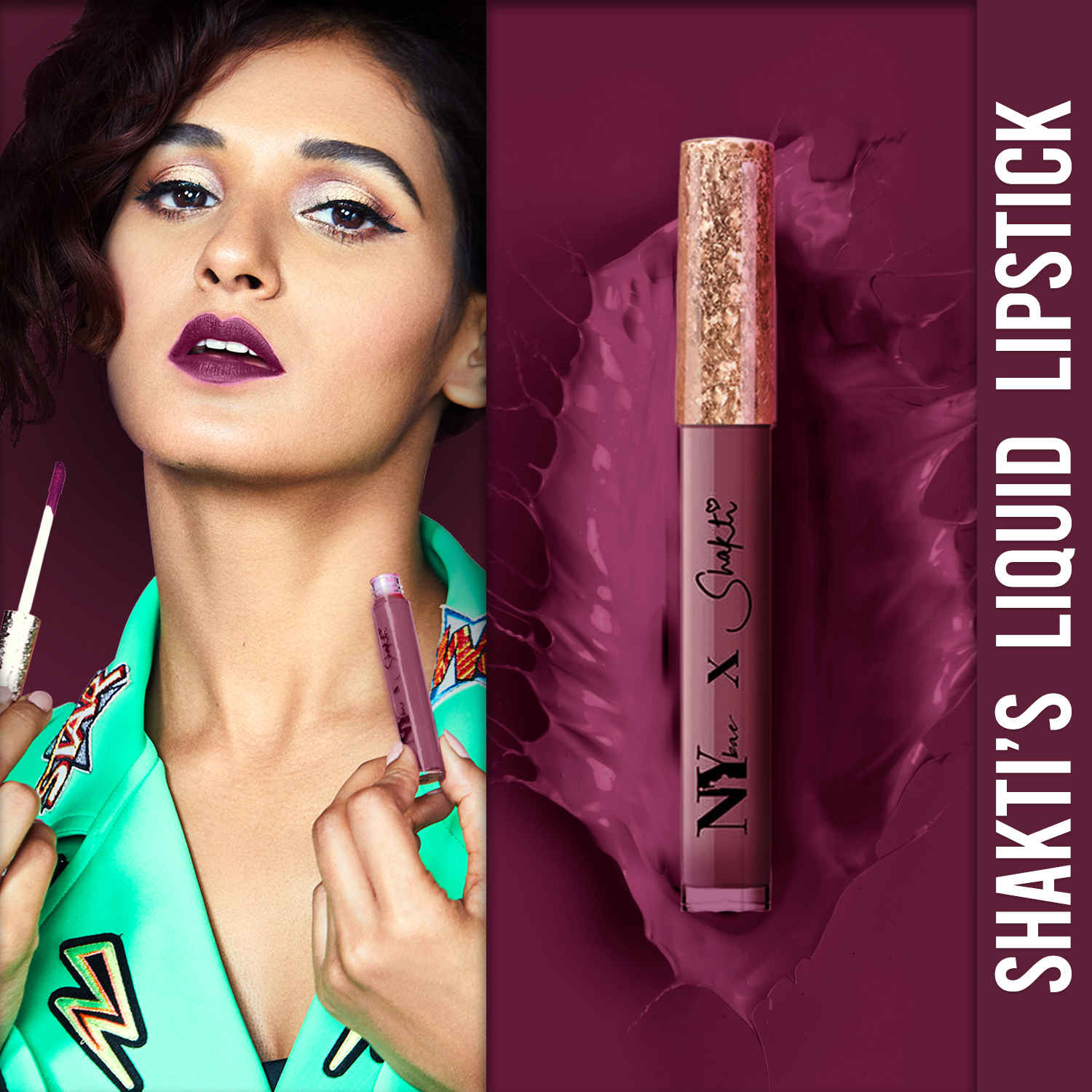 Buy Shakti By NY Bae Liquid Lipstick - Cool Cha Cha 4 (2.7 ml) | Purple | Matte Finish | Highly Pigmented | Lasts Upto 12+ Hours | Smudge Resistant | Waterproof | Weightless | Vegan | Cruelty & Paraben Free - Purplle