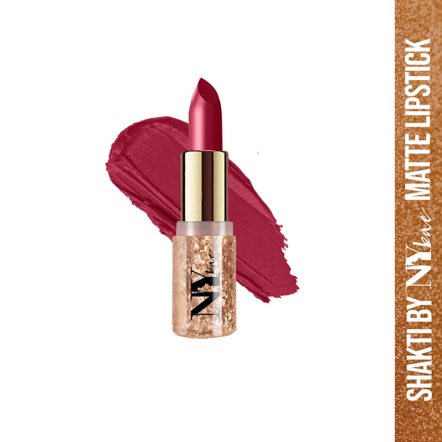Buy Shakti By NY Bae Creamy Matte Lipstick - Head Bang 7 (4.2 g) | Maroon | Bold Matte Finish | Rich Colour Payoff | Long lasting | Smooth Application | Nourishing | Cruelty & Paraben Free - Purplle