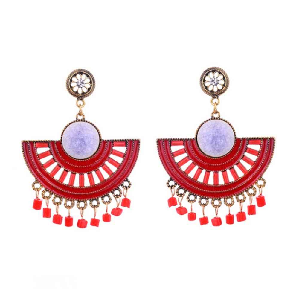 Buy Ferosh Azora Red Dangler Earrings - Purplle