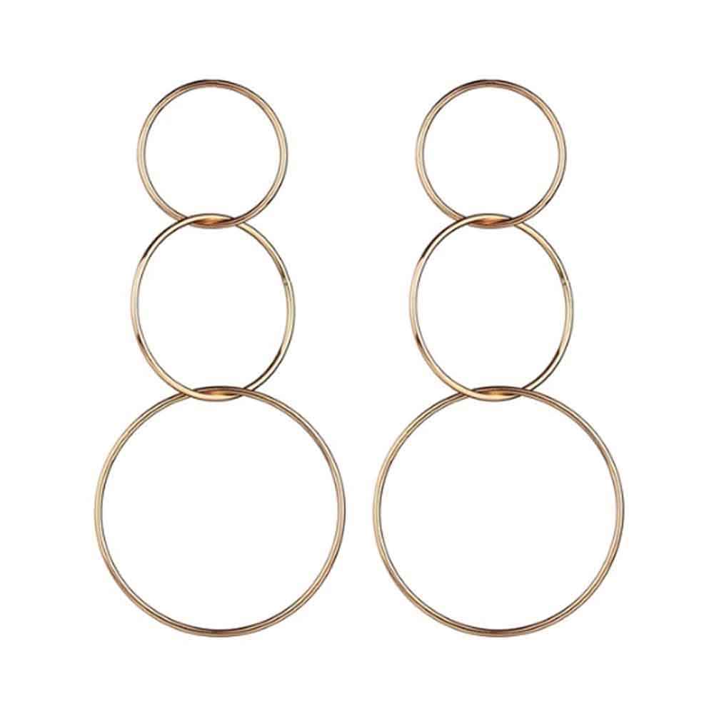 Buy Ferosh Olexa Intertwined Loop Silver Street Smart Earrings - Purplle