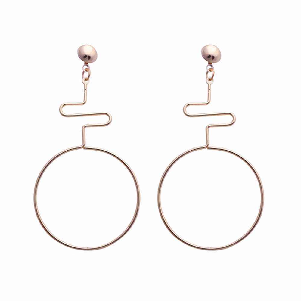 Buy Ferosh Tierra Curved Twisted Open Circle Drop Earrings - Purplle