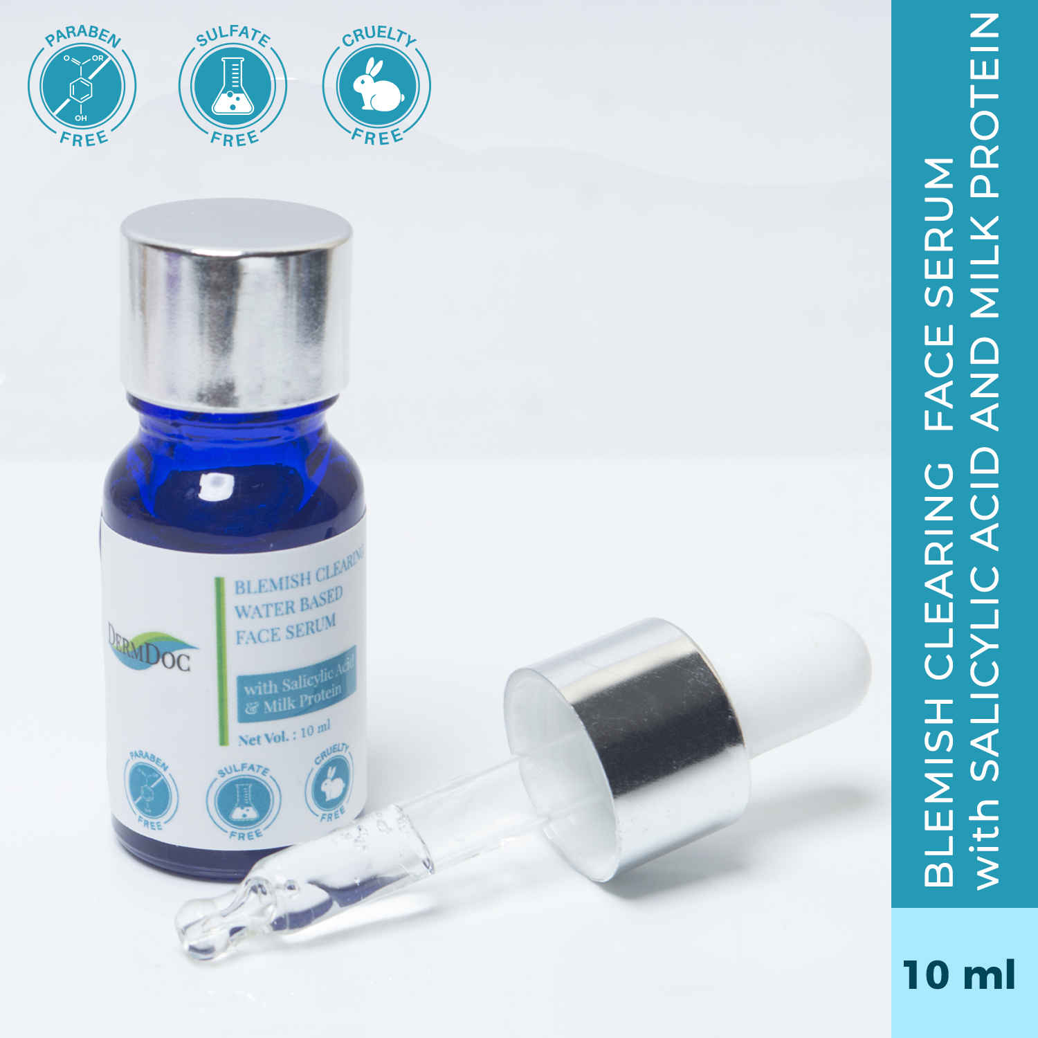 Buy DermDoc Blemish Clearing Water Based Face Serum with Salicylic Acid and Milk Protein (10 ml) - Purplle