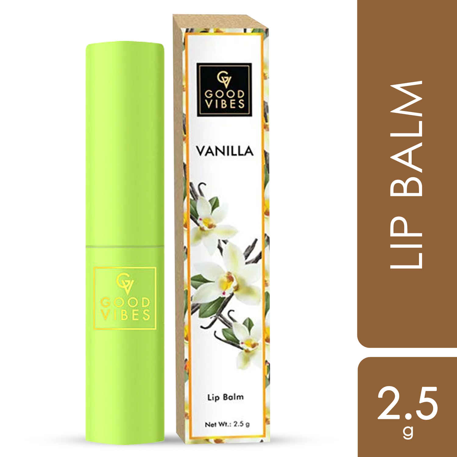 Buy Good Vibes Lip Balm, Vanilla (2.5 gm) - Purplle