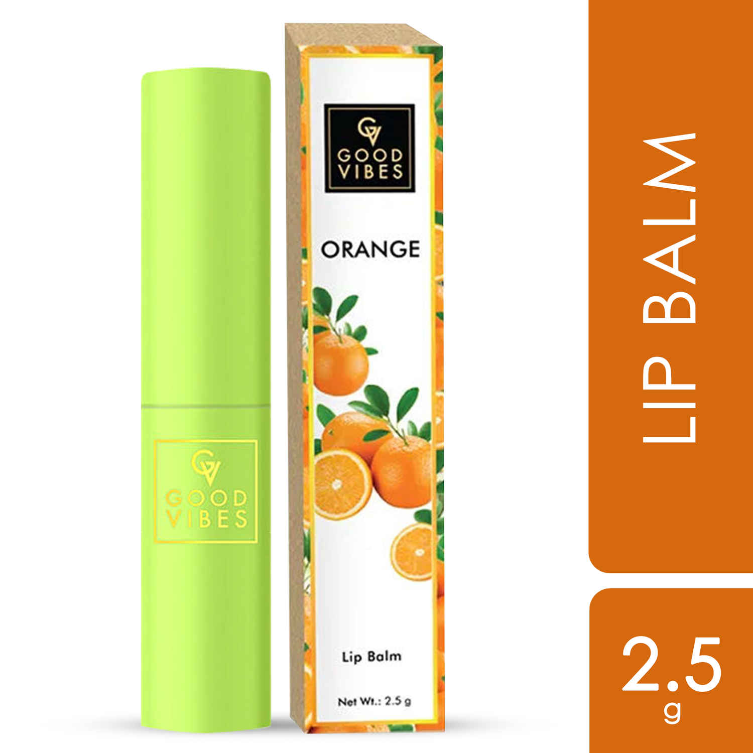 Buy Good Vibes Lip Balm, Orange (2.5 gm) - Purplle