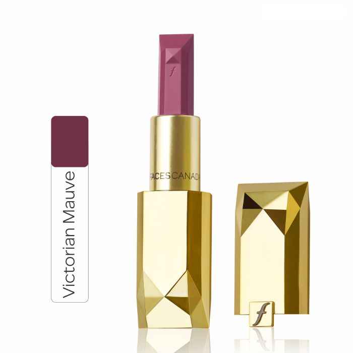 Buy Faces Canada Belle De Luxe Lipstick | Luxurious Color | Flawless Plush Lips | Enriched with Rose extracts | High Precision Jewel Cut Design | Shade - Victorian Mauve 3.8g - Purplle