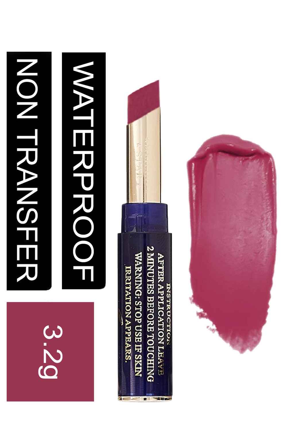 Buy Meilin Non Transfer Waterproof Matte Lipstick, 801 Burgundy - Purplle