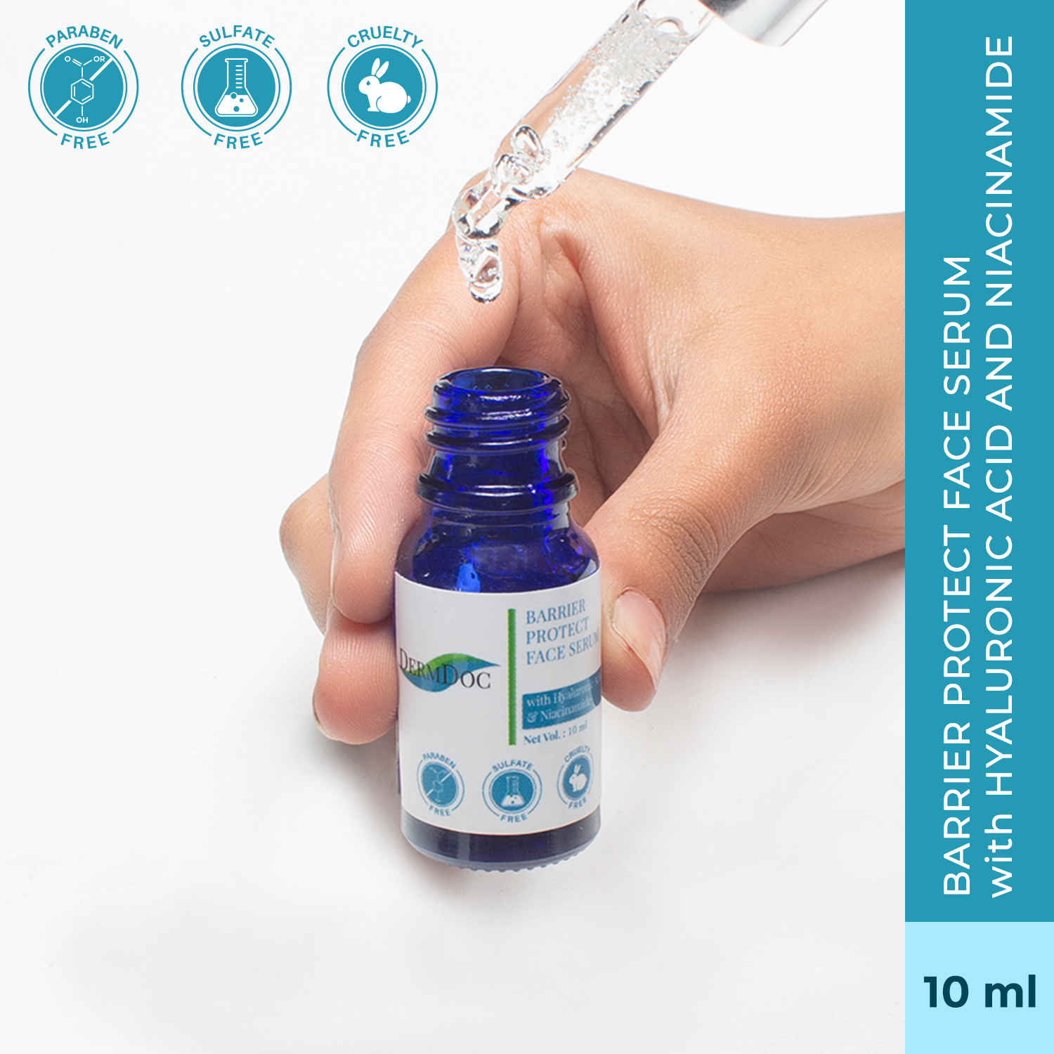 Buy DermDoc Barrier Protect Face Serum with Hyaluronic Acid & Niacinamide (10 ml) - Purplle