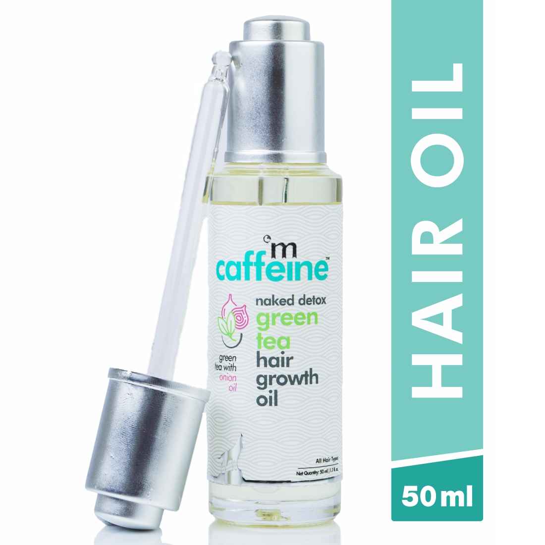 Buy mCaffeine Naked Detox Green Tea With Onion Oil Hair Growth Oil (50 ml) - Purplle