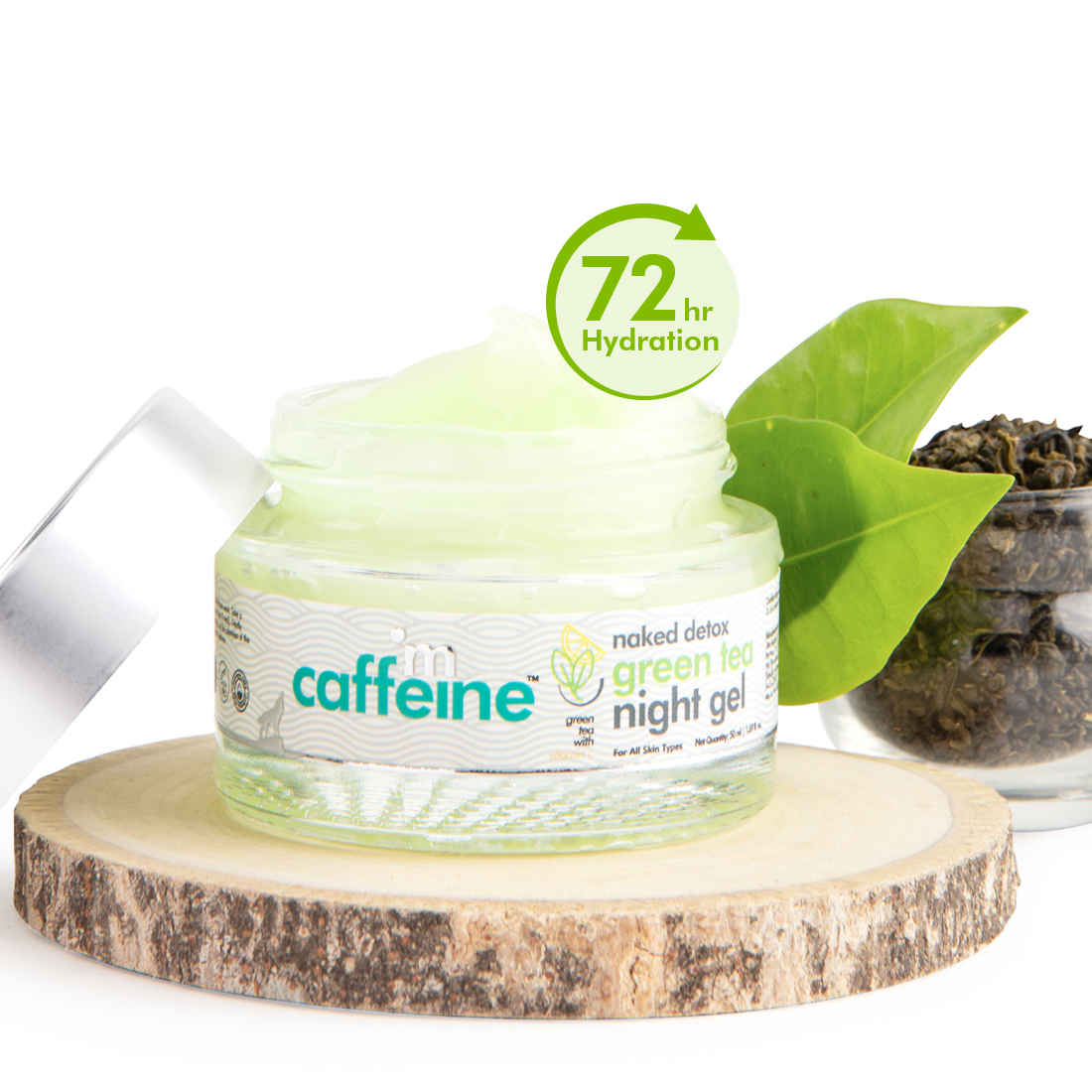 Buy mCaffeine naked detox green tea night gel with vitamiv C 50 ml - Purplle