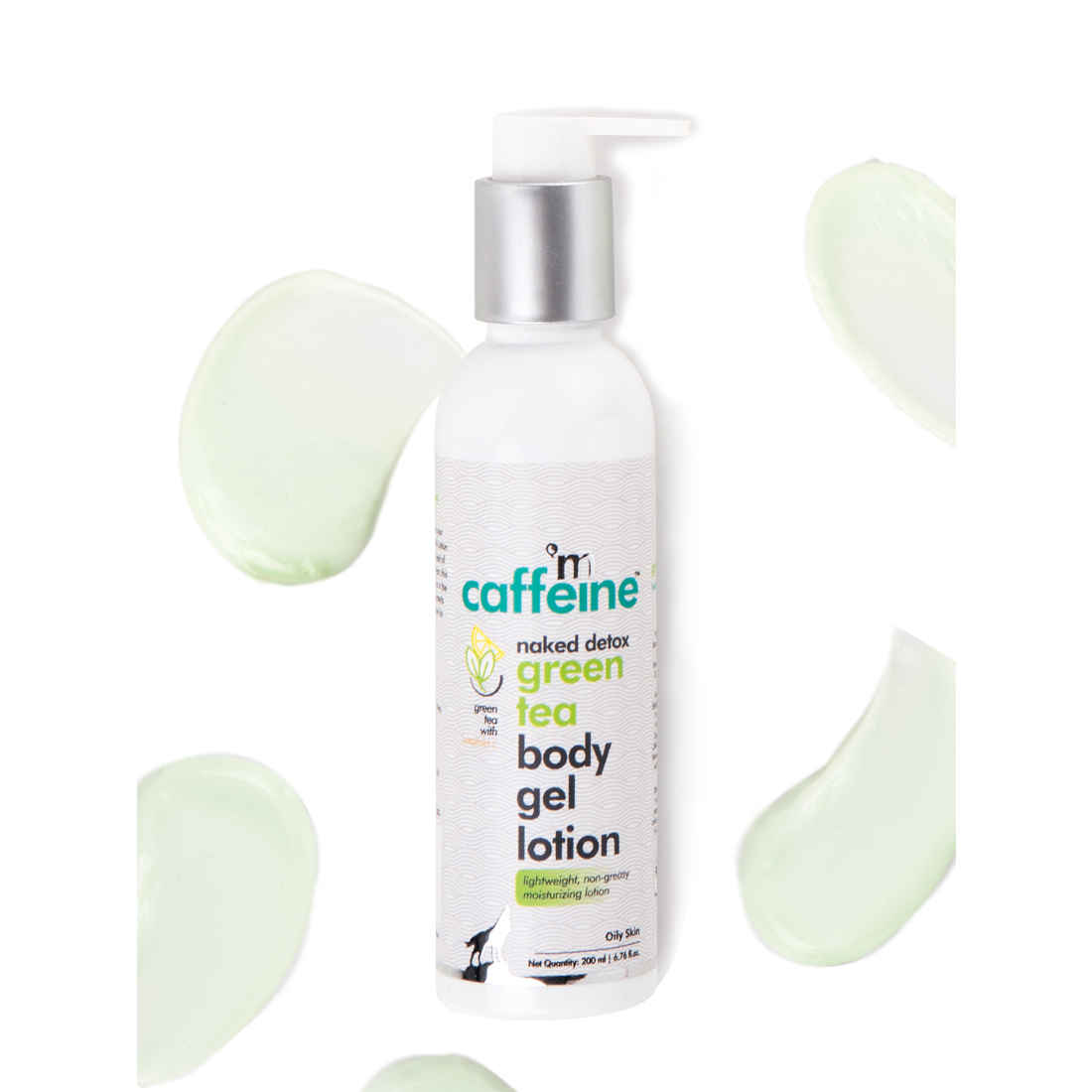 Buy mCaffeine Green Tea Body Gel Lotion (200 ml) for Oily Skin | Non Greasy Lotion for Skin Hydration and Moisturization | With Vitamin C and Shea Butter | Daily-Use - Purplle