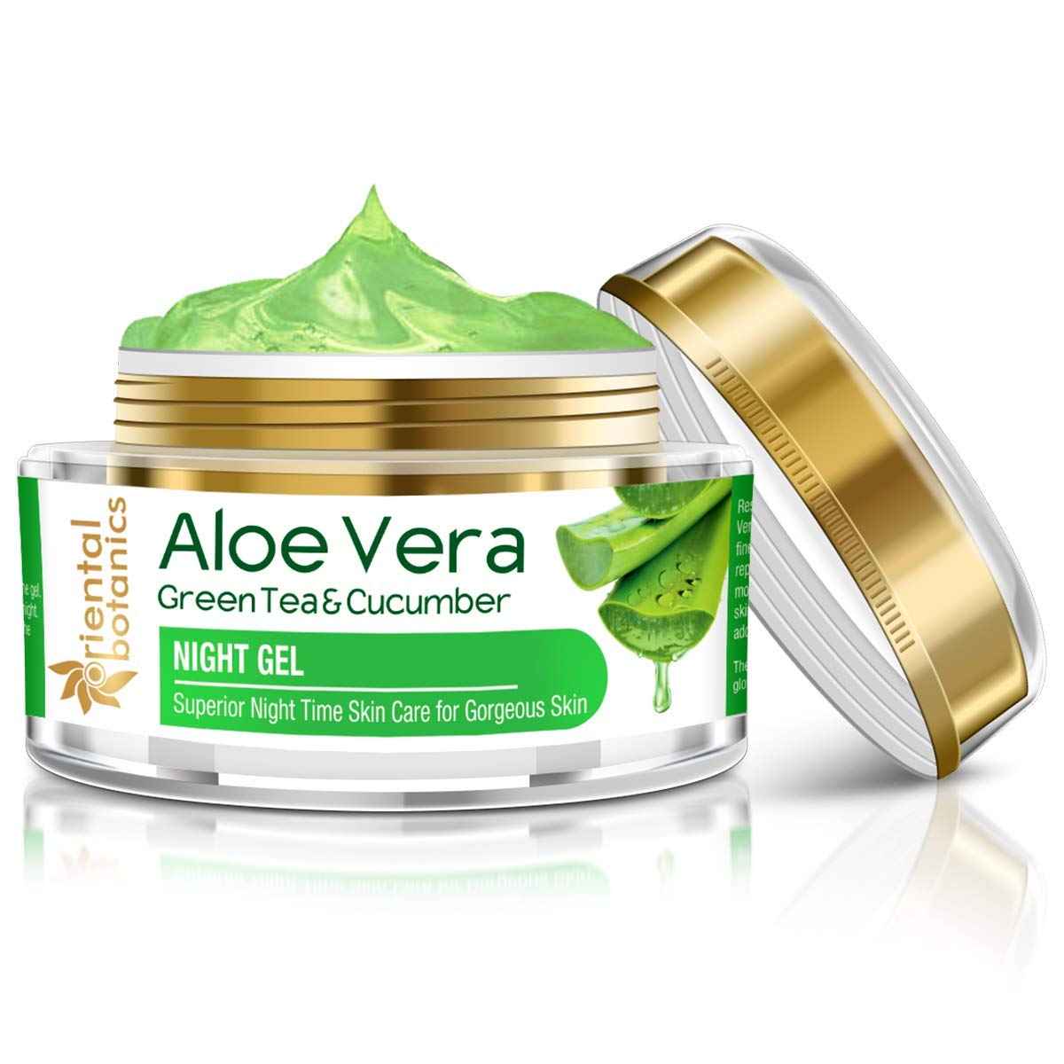 Buy Oriental Botanics Aloevera, Green Tea & Cucumber Night Gel (50 g) - Purplle