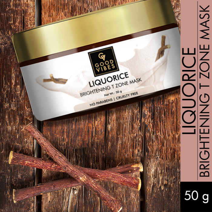 Buy Good Vibes Brightening T Zone Mask - Liquorice (50 gm) - Purplle