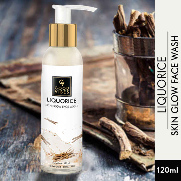 Buy Good Vibes Skin Glow Face Wash - Liquorice (120 ml) - Purplle