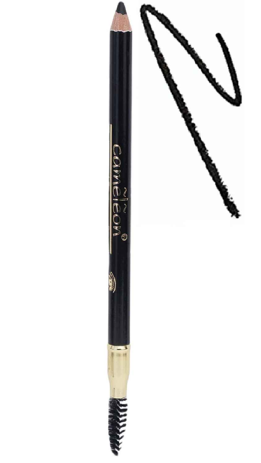 Buy Cameleon Waterproof Eyebrow Pencil With Mascara Brush, Black - Purplle