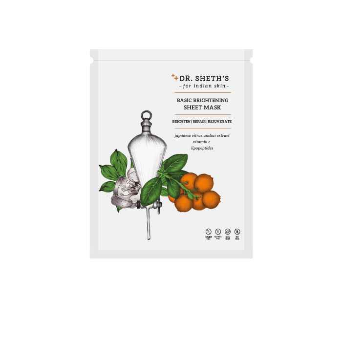 Buy Dr. Sheth's Basic Brightening Sheet Mask (1 unit) - Purplle