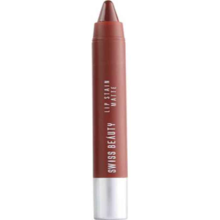 Buy Swiss Beauty Lip Stain Matte Lipstick - 203 Hazlenut (3 g) - Purplle