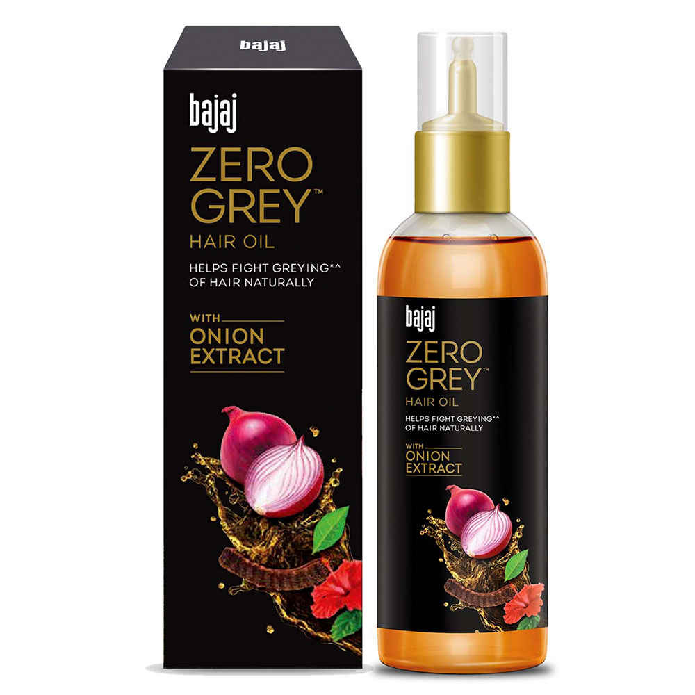 Buy Bajaj Zero Grey Hair Oil™ Enriched With Onion, Helps Fight Greying Of Hair Naturally, 200ml - Purplle